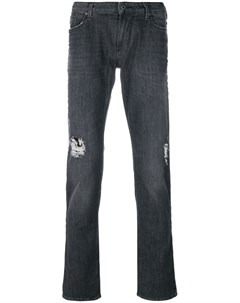 Джинсы с потертой отделкой Armani jeans