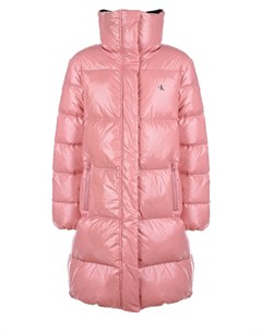 Розовое пальто пуховик детское Calvin klein