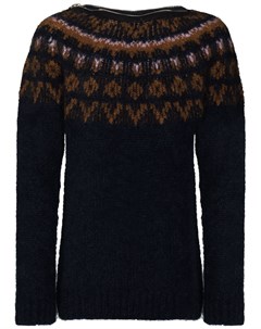Жаккардовый свитер с воротником на молнии Raf simons