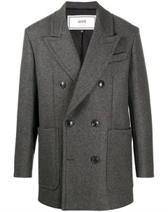 Короткое двубортное пальто Ami paris