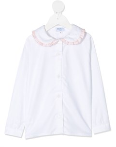 Рубашка с воротником Питер Пэн и контрастной окантовкой Siola