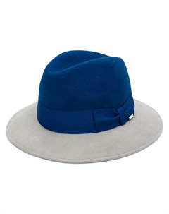 Двухцветная шапка федора с бантом Woolrich