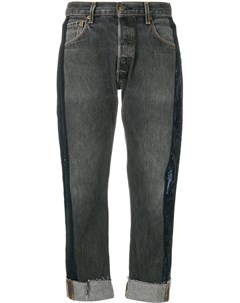 Укороченные джинсы с полосками из пайеток Kendall + kylie