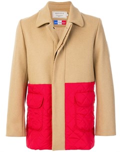 Пальто дизайна колор блок Maison kitsuné