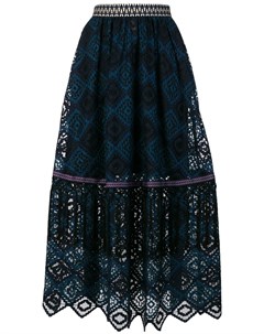 Плиссированная юбка с кружевной отделкой Miahatami