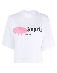 Укороченная футболка Miami с логотипом Palm angels