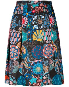 Плиссированная юбка с комбинированным принтом Ps by paul smith