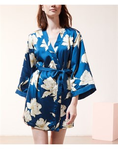 Атласный халат кимоно с цветочным принтом BUNA Etam