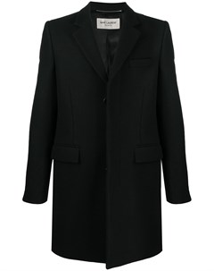 Однобортное пальто с потайной застежкой Saint laurent
