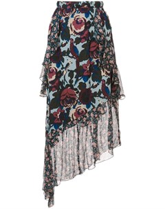 Асимметричная юбка с цветочным принтом Anna sui