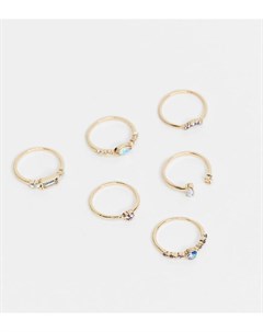 Золотистые кольца с разноцветными камнями Cristoval Aldo