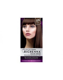 Крем краска для волос с хной 5N Chestnut Richenna