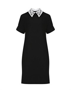 Черное платье с белым воротником Vivetta