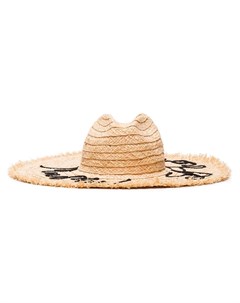 Соломенная шляпа с вышивкой Miu miu
