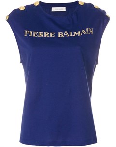 Футболка с принтом логотипа Pierre balmain