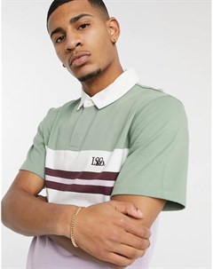 Рубашка поло в стиле регби в бледно лиловую полоску с логотипом Authentic Levi's®