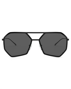 Солнцезащитные очки в семиугольной оправе с тисненым логотипом Prada eyewear