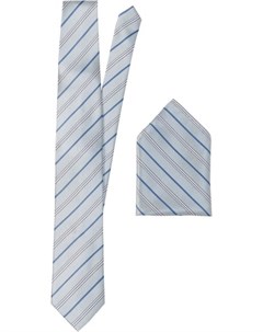 Набор: галстук + карманный платочек в полоску (серебристый в полоску) Bonprix
