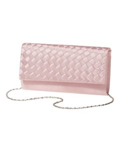Сатиновый клатч плетеного дизайна (розовый) Bonprix