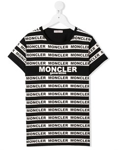 Полосатая футболка с логотипом Moncler kids