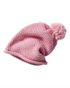 Вязаная шапочка с помпоном (розовая пудра) Bonprix