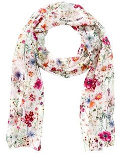 Узкий шелковый шарф с цветочным принтом (кремовый/различные расцветки) Bonprix