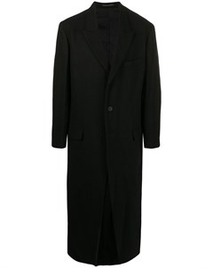 Длинное однобортное пальто Yohji yamamoto