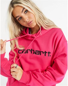 Розово черный свитер с капюшоном Carhartt wip