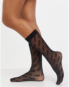 Черные полупрозрачные носки J adore Asos design