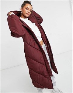 Пальто из переработанного материала винно красного цвета Daniella Monki