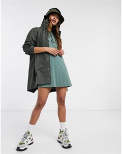 Зеленая водонепроницаемая куртка Rains