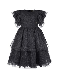 Черное платье с рукавами крылышками детское Elie saab