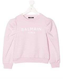 Джемпер с пышными рукавами и логотипом Balmain kids