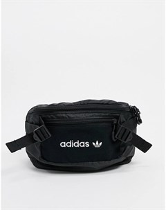 Черная сумка кошелек на пояс premium tech Adidas originals