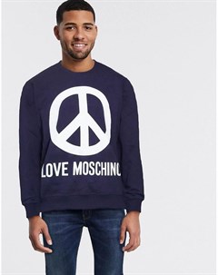 Свитшот с круглым вырезом и логотипом Love moschino