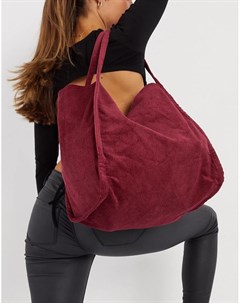 Бордовая сумка шопер Asos design