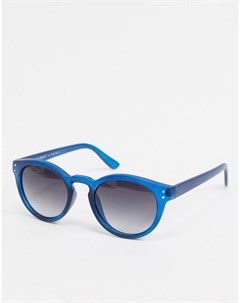 Синие матовые круглые солнцезащитные очки Aj morgan