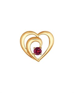 Подвеска Сердце из золота с рубином Sokolov diamonds