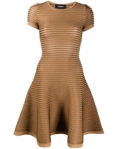 Короткое платье с отделкой в рубчик Dsquared2