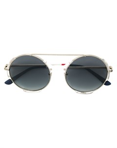 X Linda Farrow солнцезащитные очки в круглой оправе Orlebar Orlebar brown