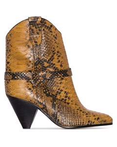 Ковбойские ботинки Deane 75 с тиснением под кожу змеи Isabel marant