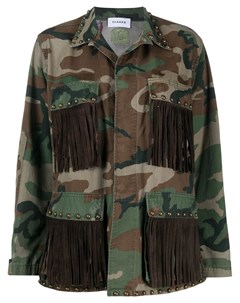 Куртка в стиле милитари с камуфляжным принтом Parosh