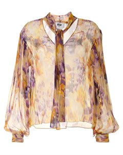 Прозрачная блузка с абстрактным принтом Msgm
