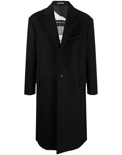 Однобортное пальто с логотипом Versace