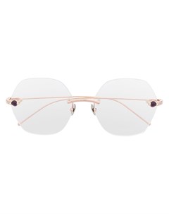 Круглые очки с камнями Pomellato eyewear