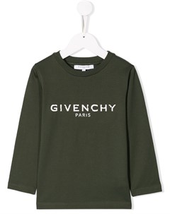 Футболка с логотипом и эффектом потертости Givenchy kids