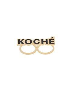 Двойное кольцо с логотипом Koché