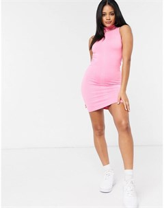 Розовое бесшовное платье с высоким воротником и монограммой Air Nike