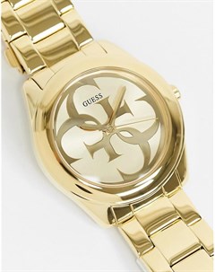 Золотистые часы с браслетом Guess