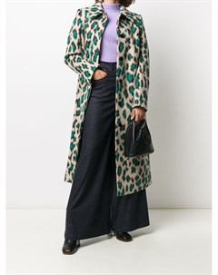 Пальто с леопардовым принтом Mm6 maison margiela